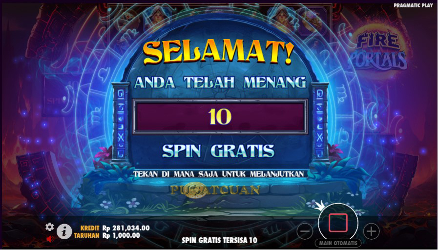 Kemenangan Slot Fire Portals